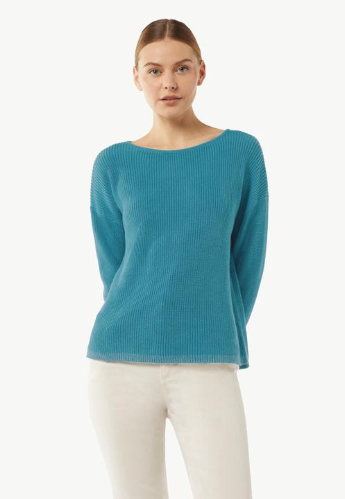 Produktbild Comma Strickpullover Strickpullover mit Metallic-Garn-Details an Saum und Bündchen (40)