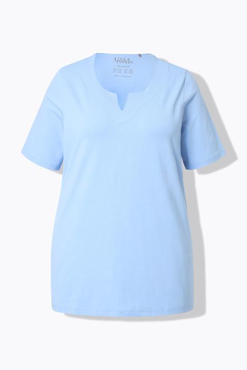 Actual product image Ulla Popken Essential Notch Neck Stretch Tee (54)