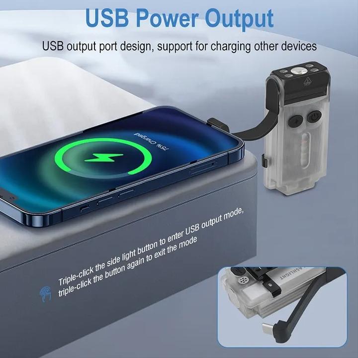 Produktbild Boruit 180° schwenkbare Taschenlampe - 12 Modi - 900 Lumen ( Weisse Farbe )