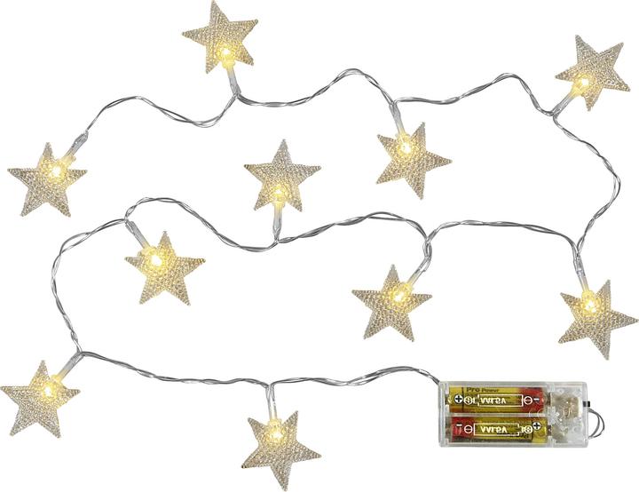 Lichterkette Sterne 10 LED 1m (1 m)