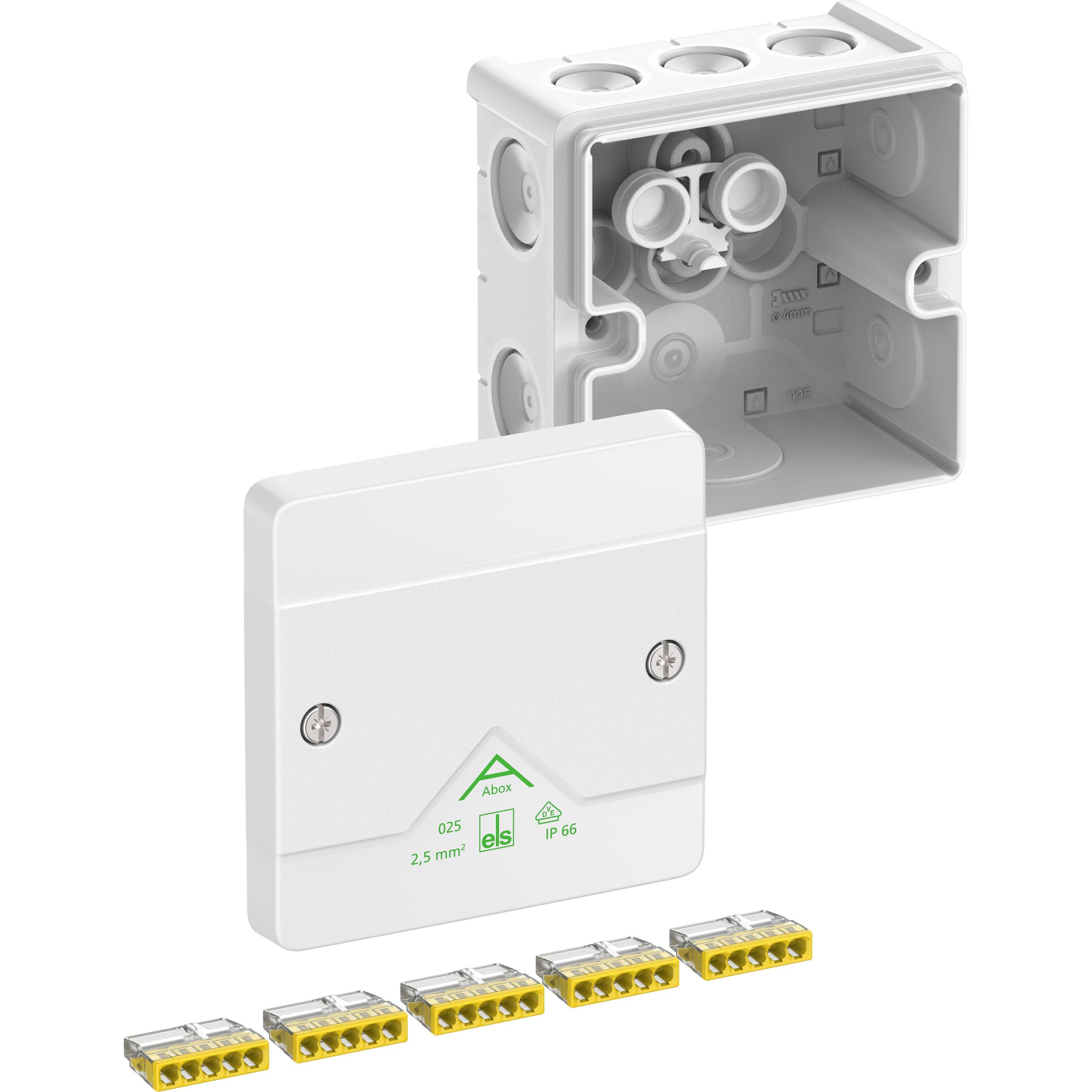 Spelsberg, Abzweigdose, Abzweigkasten Abox 025-2,5²/w Schutzart IP66 max 80212001