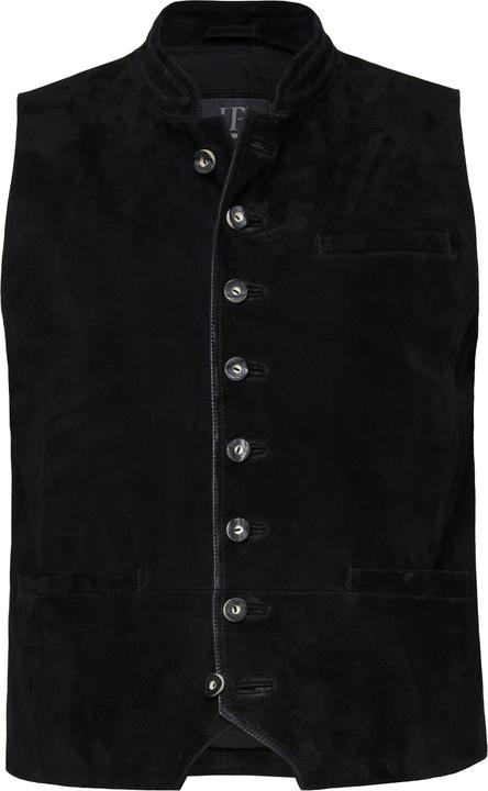 Image du produit JP1880 Gilet traditionnel JP 1880, en cuir suédé de chèvre, col Mao - jusqu'au 72 (60)