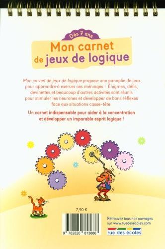 Immagine prodotto Mon carnet de jeux de logique : dès 7 ans (Francese, Collettività, 2022)