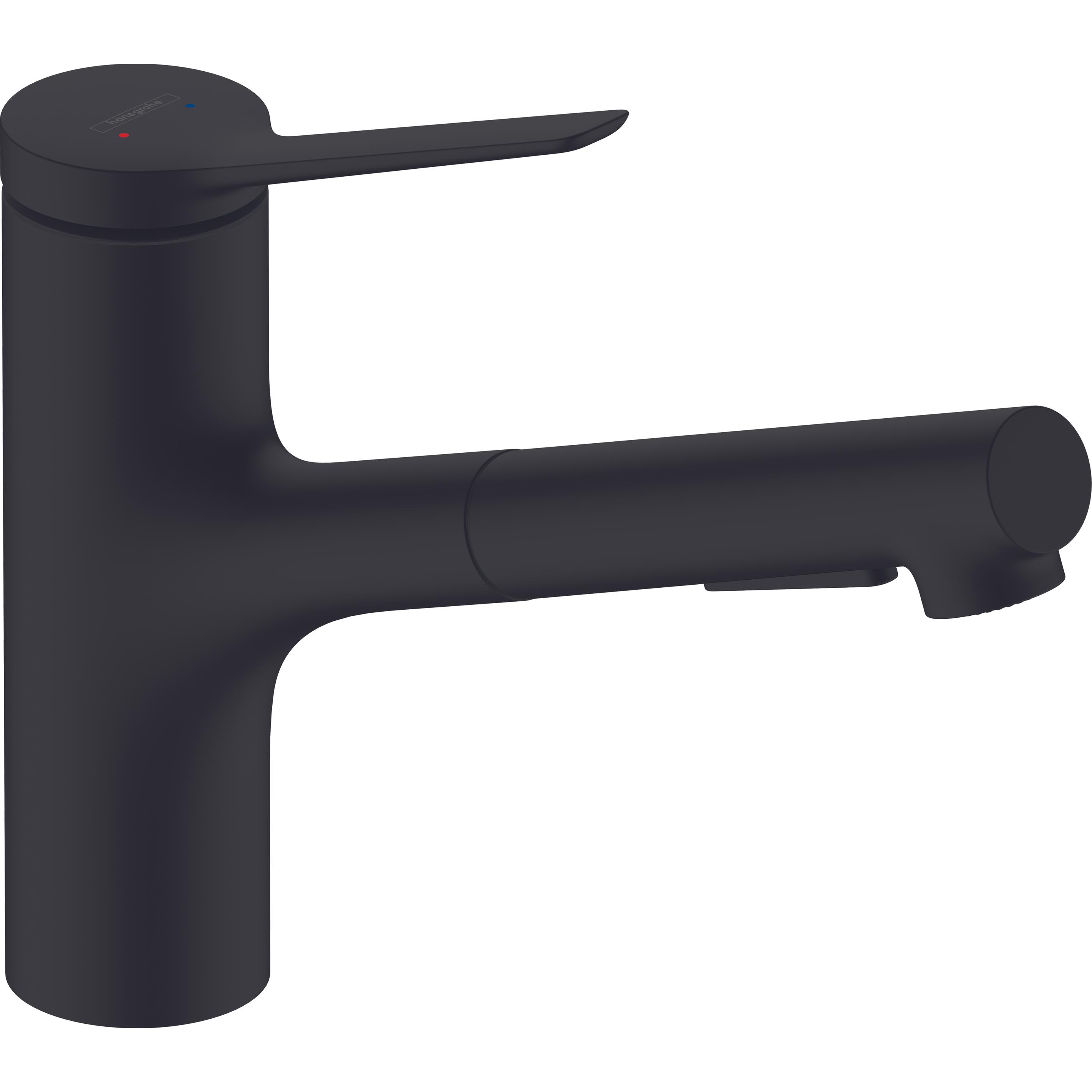 hansgrohe, Küchenarmatur, HG Einhebel-Spültischmischer Zesis M33 150 Ausziehbrause 2 jet sBox lite ma-sw