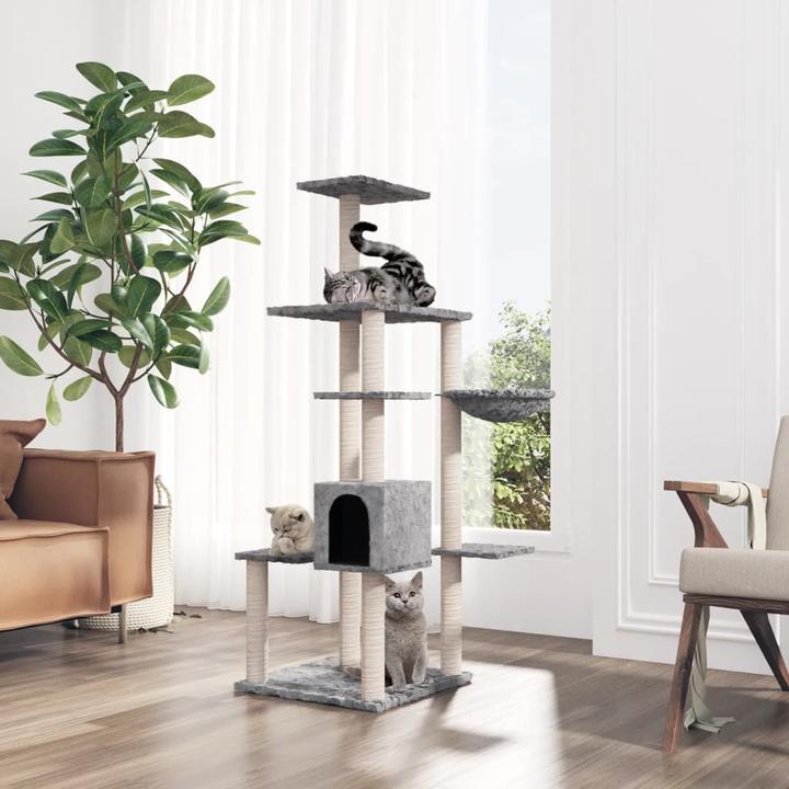Produktbild vidaXL Kratzbaum (142 cm, Hellgrau)