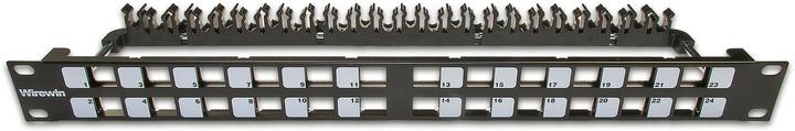 Wirewin 24-port 1U patch panel, shielded
