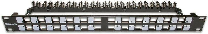 Wirewin 24-Port 1HE Patchpanel, geschirmt