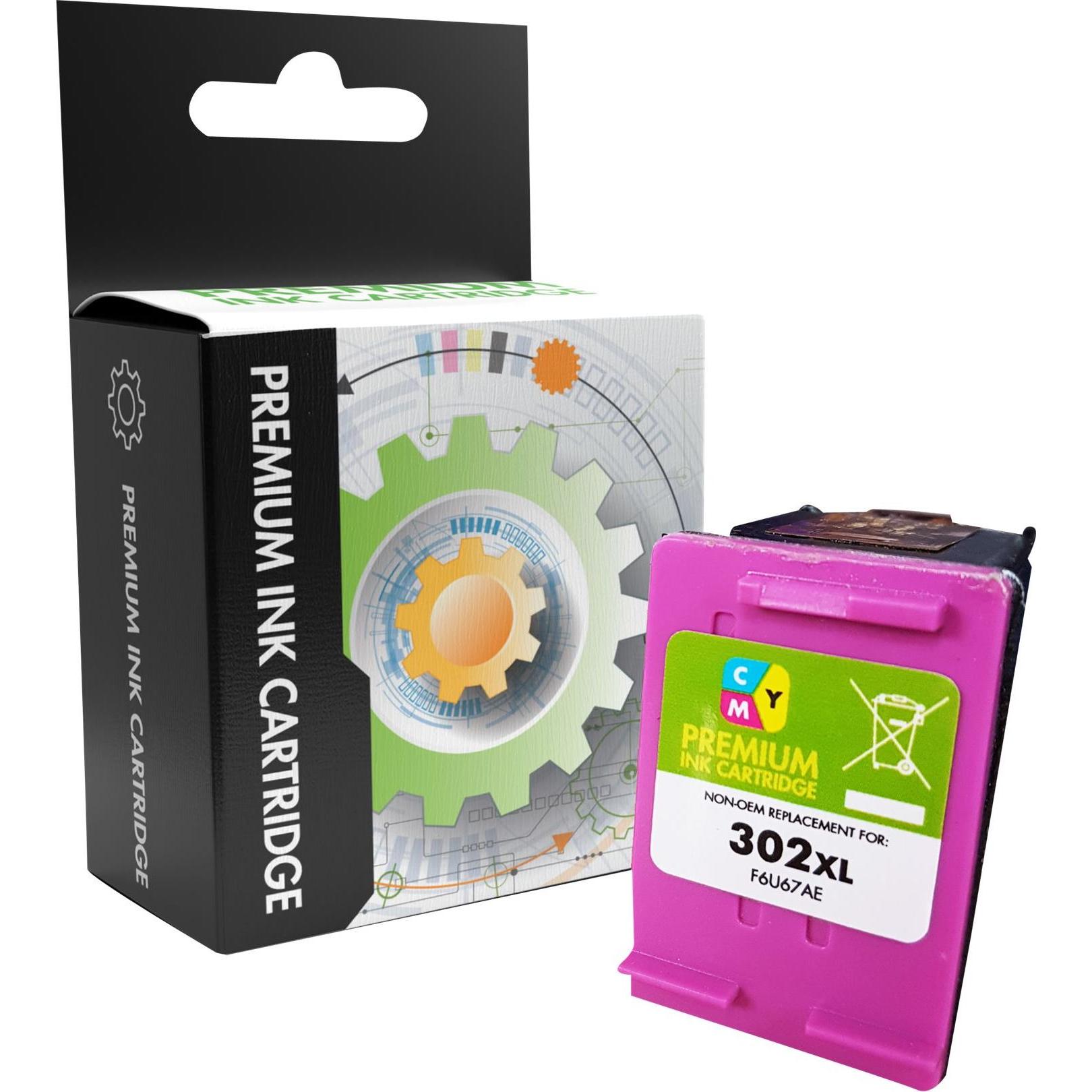 Control, Cartucce, Cartuccia d'inchiostro STATICA compatibile con F6U67AE 302XL Tri-color rigenerata (M, C, Y)