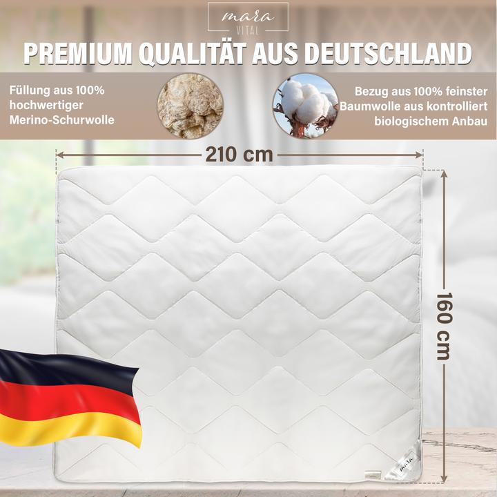 Produktbild Mara Vital Schurwolldecke (1 g, 200 x 210 cm)