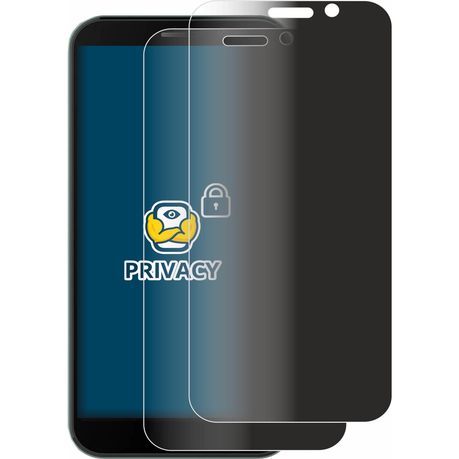 Thumbnail - BROTECT Sichtschutzfolie Anti-Spy Privacy Folie Blaulicht-Schutz (2 Stück, Doogee X97 Pro), Smartphone Schutzfolie, Blau