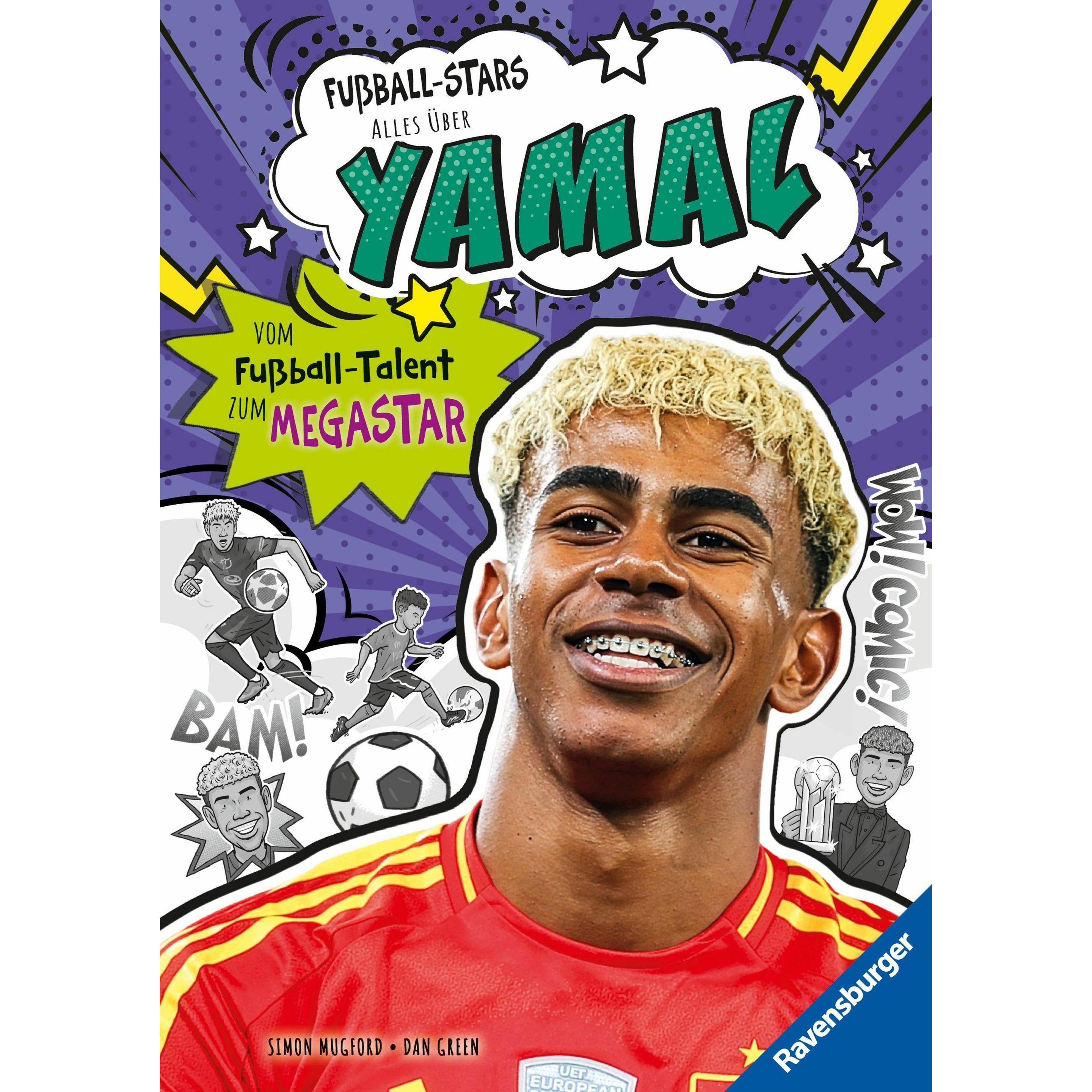 Ravensburger, Libro bebè, Fussball-Stars - Alles über Yamal. Vom Fussball-Talent zum Megastar (Tedesco)