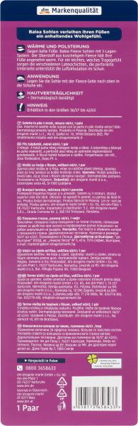 Produktbild dm Balea Fleecesohlen Grösse 40/41, 1 Paar
