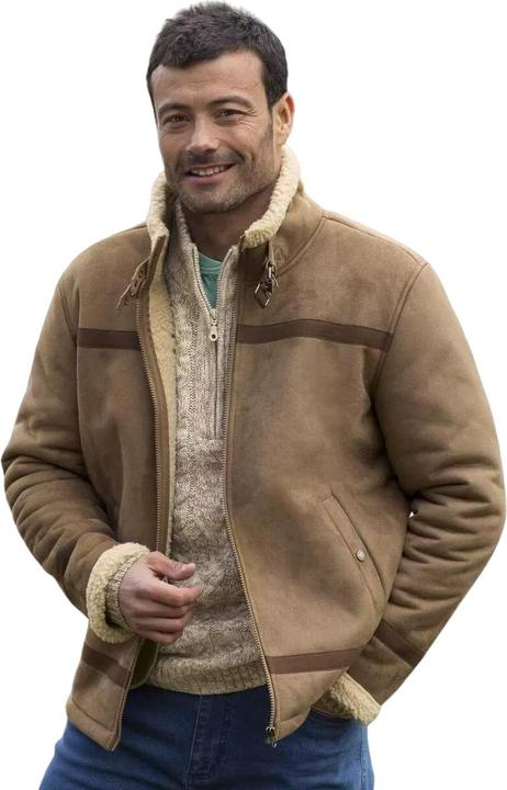 Immagine prodotto Atlas For Men Giacca imbottita da uomo in finta pelle scamosciata foderata in sherpa (3XL)