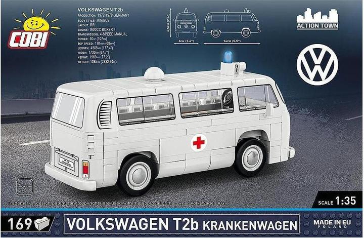 Produktbild Cobi VOLKSWAGEN /24619/ T2B KRANKENWAGEN 172 KL.