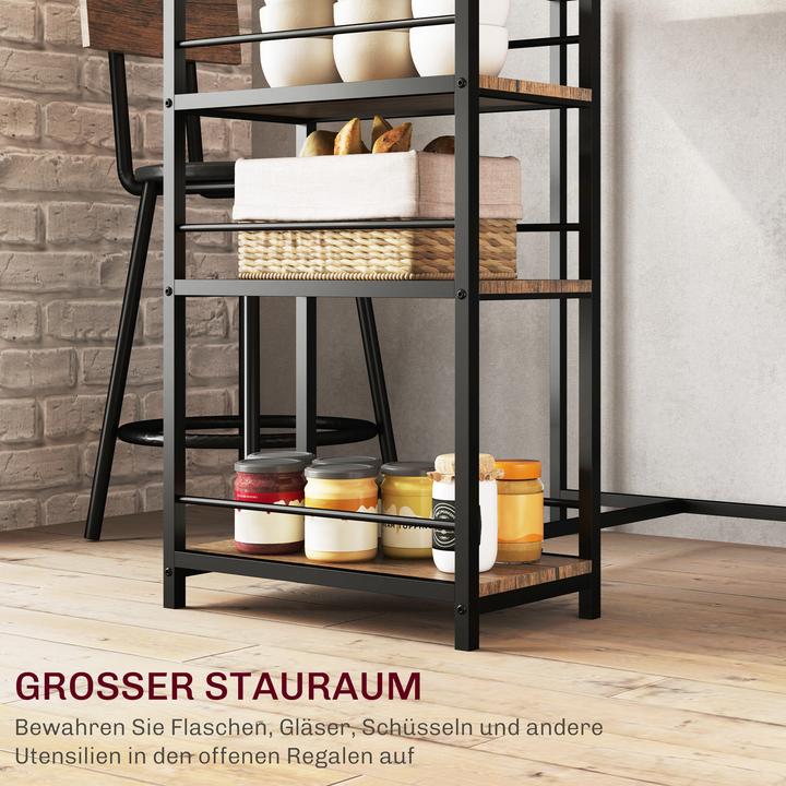 Produktbild Homcom Bartisch Set Stahl, MDF Eiche (90 x 50 x 90.50 cm)