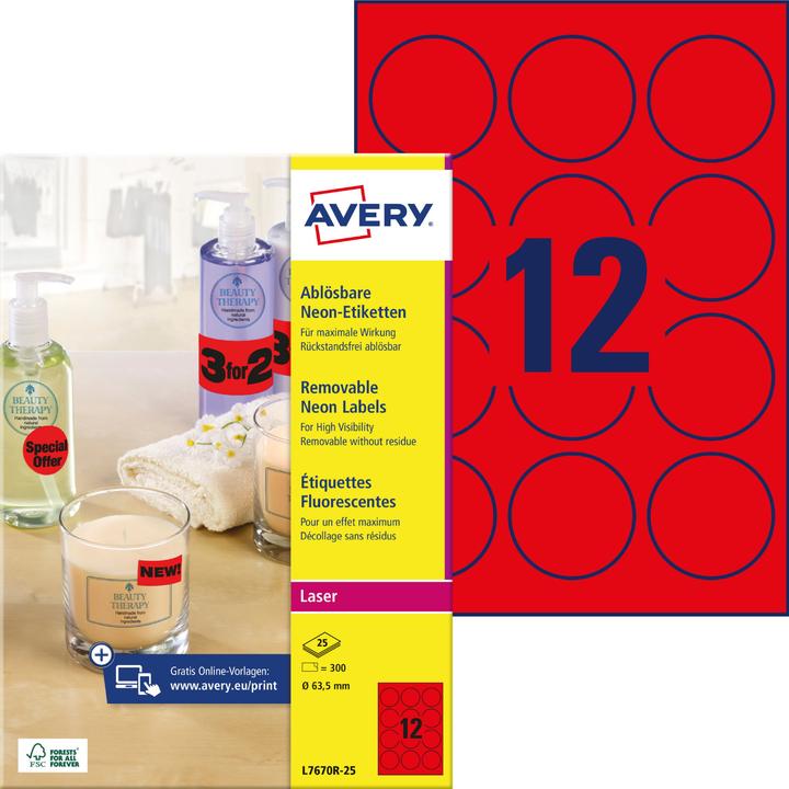 Produktbild Avery Neon-Etiketten