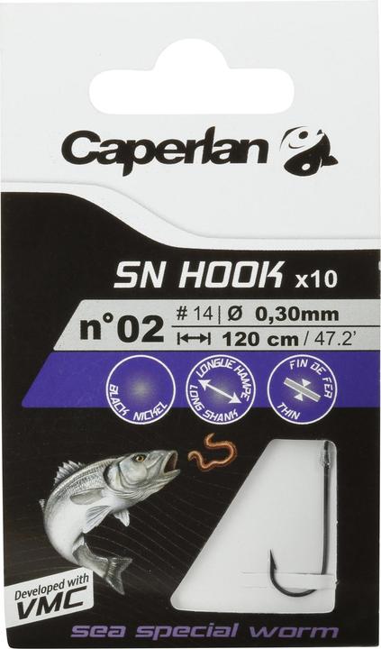 Actual product image Caperlan Leader hook with Oehr SN worm