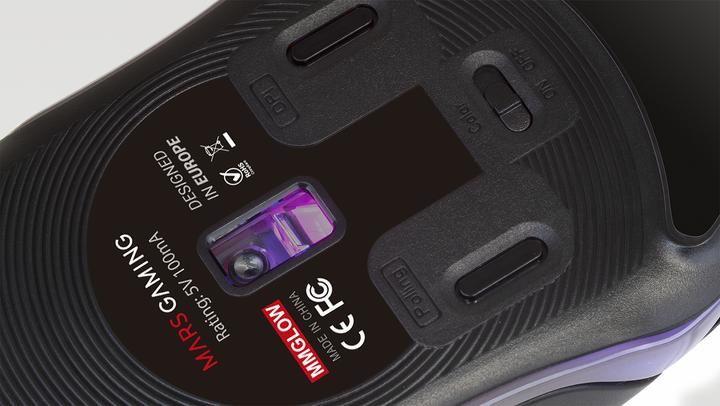 Actual product image Mars Gaming MMGLOW Gaming Mouse RGB Chroma-Glow Mirror Finish 12800 DPI Black (Cable)