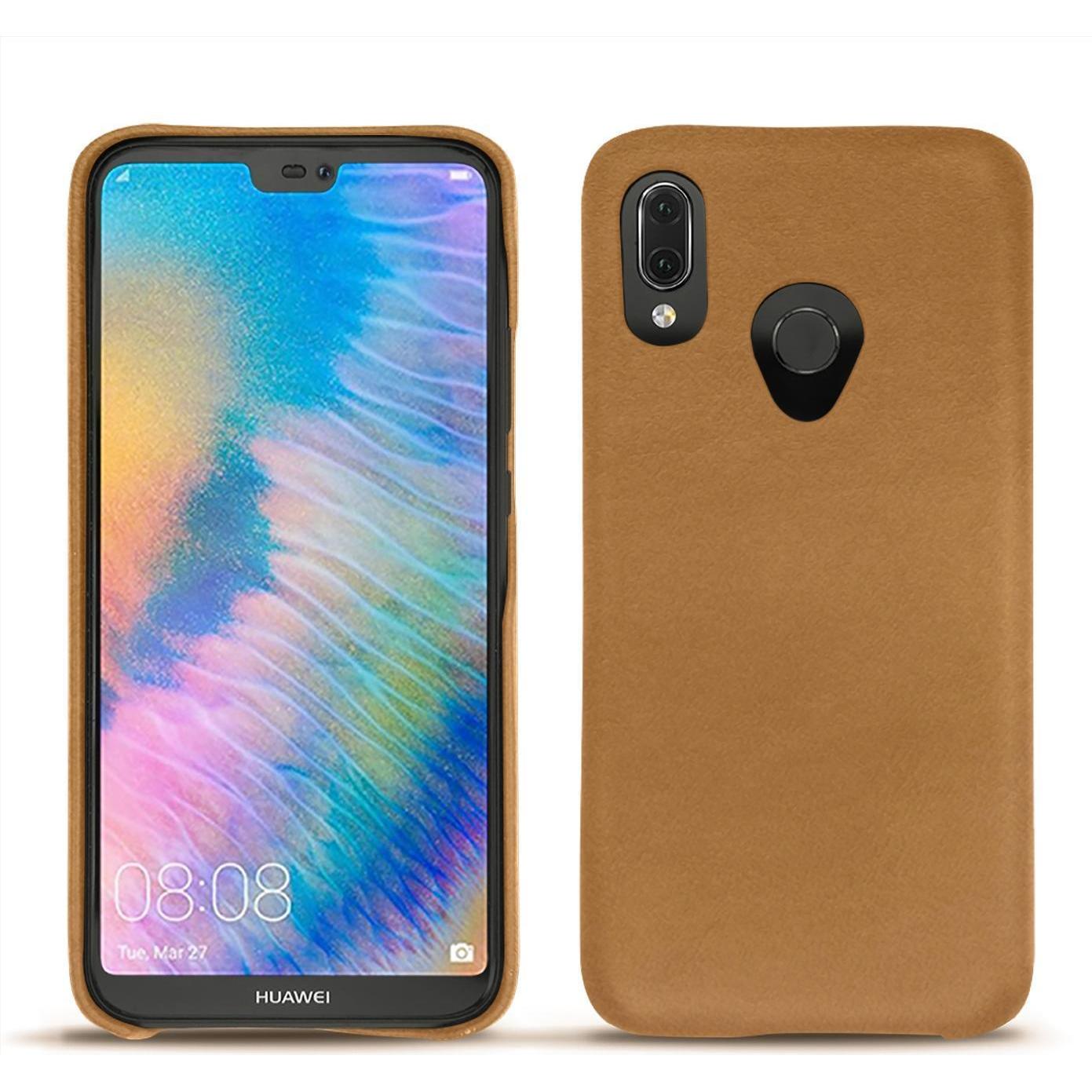 Noreve Lederschutzhülle (Huawei P20 Lite), Smartphone Hülle, Braun