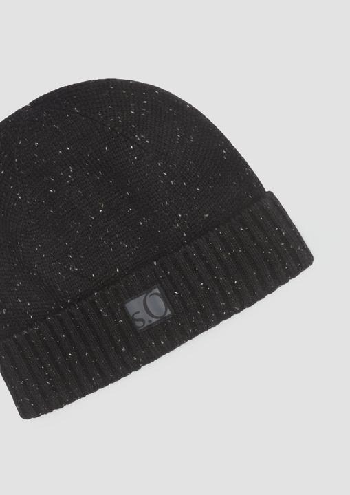 Actual product image S.Oliver Mütze Strickmütze mit Umschlag und Logo-Patch (One size)