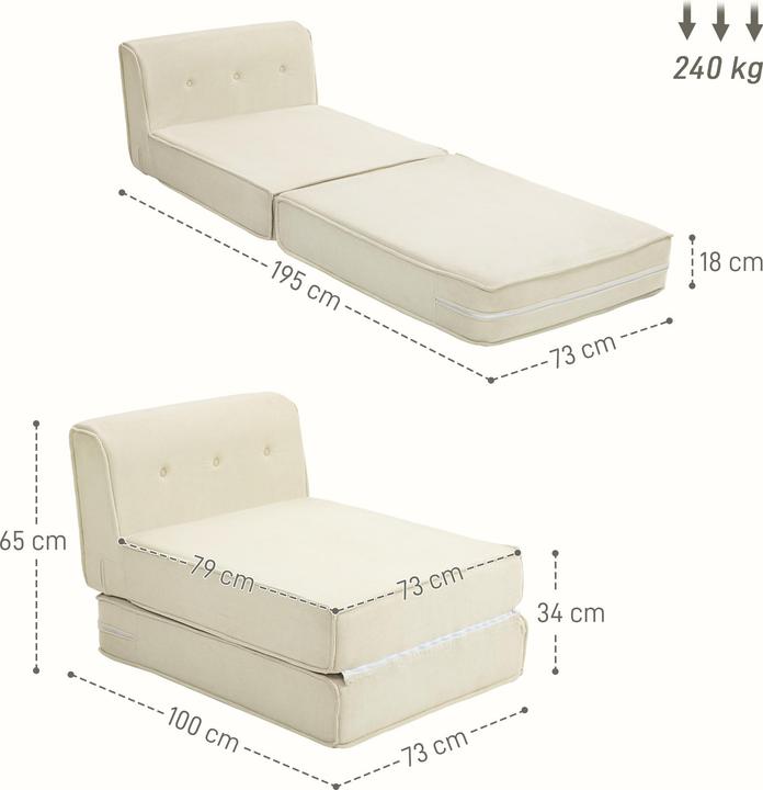 Produktbild Homcom Bodensofa (Recamiere)