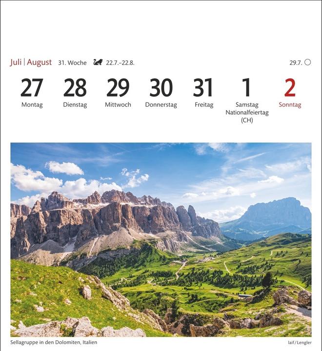 Produktbild Alpen Sehnsuchtskalender 2026 - Wochenkalender mit 53 Postkarten
