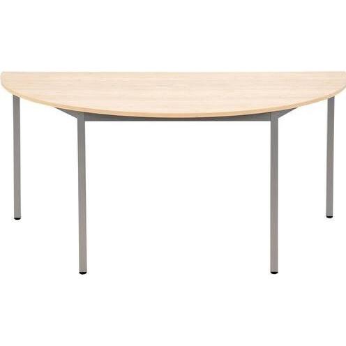 Sodematub, Schreibtisch, Halbrunder Tisch FT168DERO-6515 Buche Silber (1600 x 800 x 740 mm)