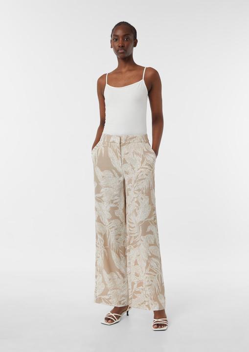 Actual product image Comma Hose Marlenehose aus Crêpe mit All-over-Print (46)