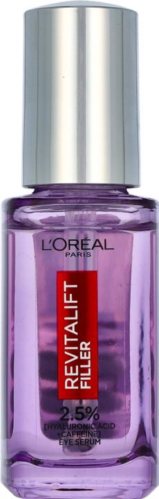 Produktbild L'Oréal Paris Hyaluronsäure und Koffein Augenserum Revitalift Filler 20ml (Augenpflege Serum, 20 ml, Tag + Nacht)
