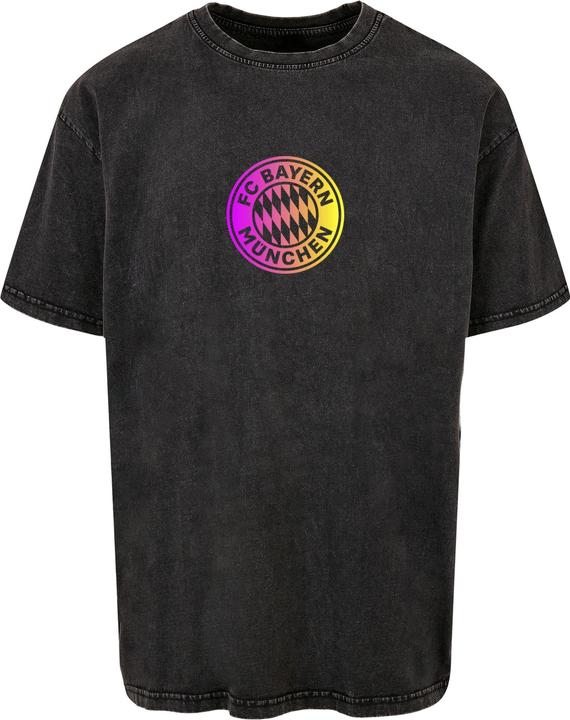 Actual product image FC Bayern München Logo PY Acid Washed Heavy Oversize Tee - 115635 (XL)