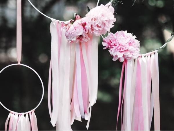 Actual product image Partydeco Satin ribbon, light peach, 6mm/25m (1 pc. / 25 lm) (1 Piece)