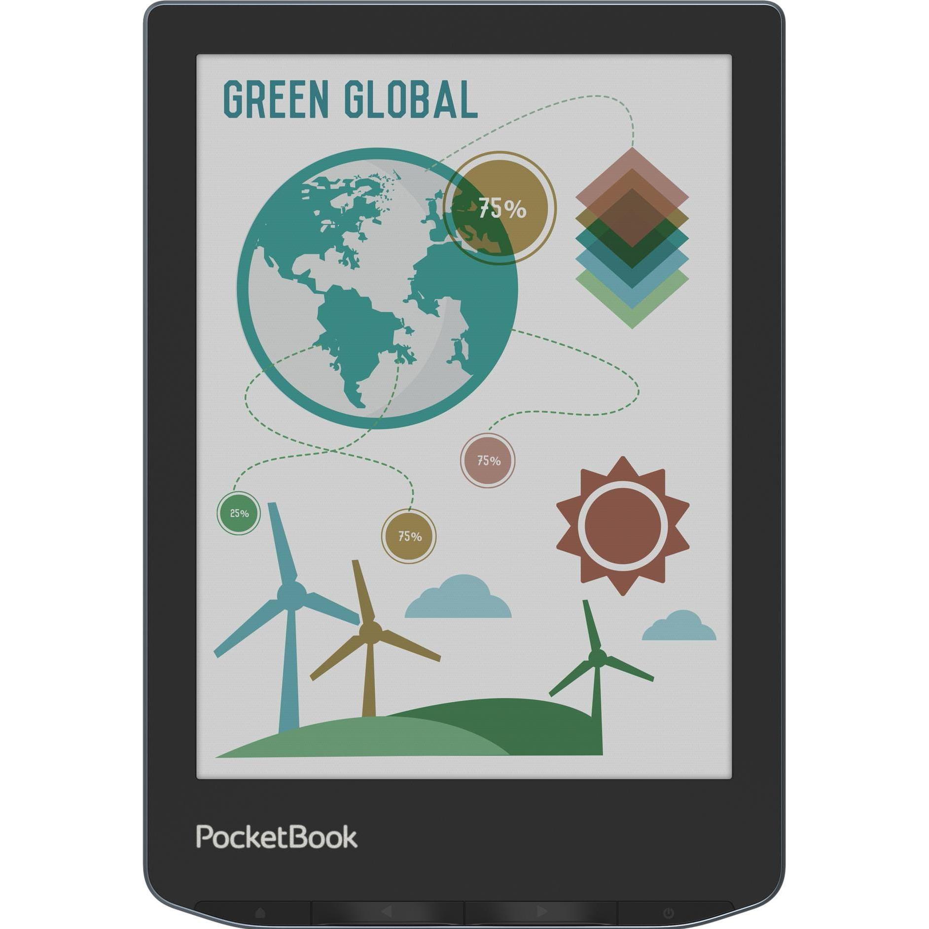 PocketBook Verse Pro Color (6", 16 GB, Stormy Sea), eReader, Schwarz