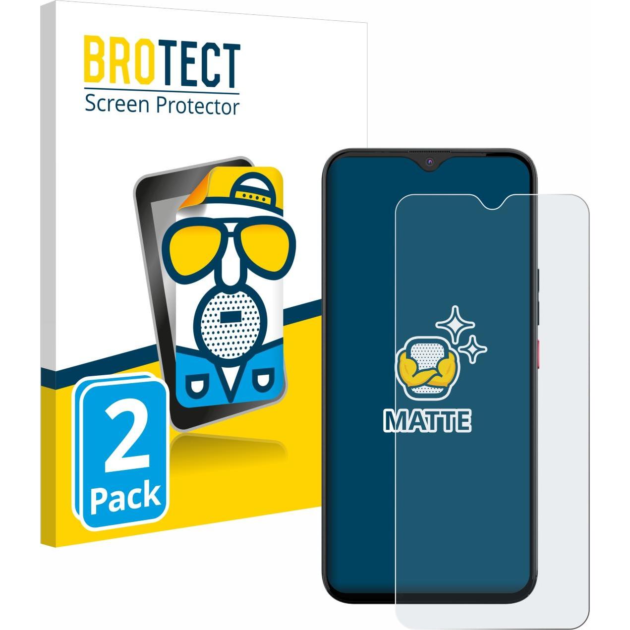 BROTECT Entspiegelungs-Schutzfolie Displayschutz Matt (2 Stück, Gigaset GS5), Smartphone Schutzfolie, Grau
