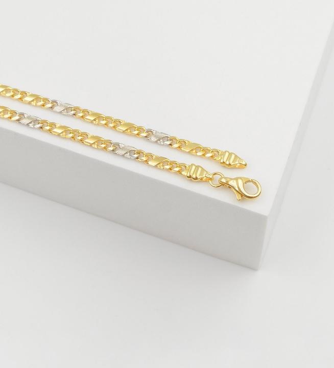 Image du produit Muau Chaîne de 8 (19 cm, Or blanc, Or jaune)