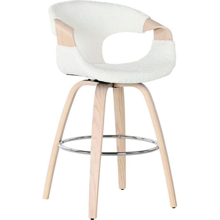 Esprit, Sgabello + Pouf, Stool Home White Wood 55,5 x 52,5 x 92,5 cm