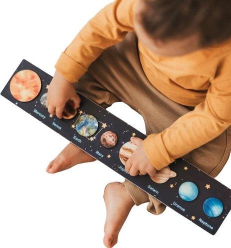 Immagine prodotto Activity Board Sistema solare in legno, lavagna attività, puzzle con pianeti, giocattolo educativo, regalo di