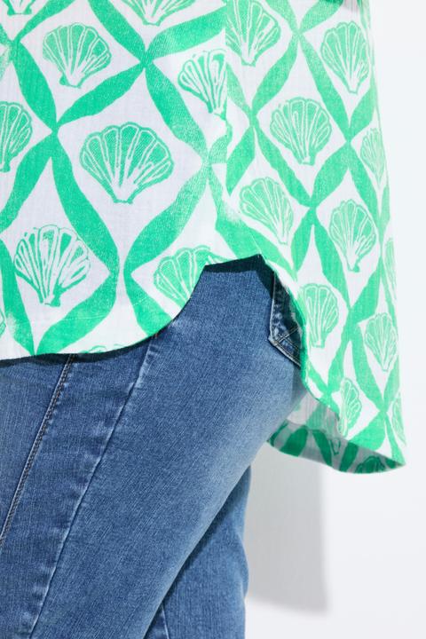 Immagine prodotto Laurasøn Blusa di mussola con scollo a V e maniche a 3/4 (50)