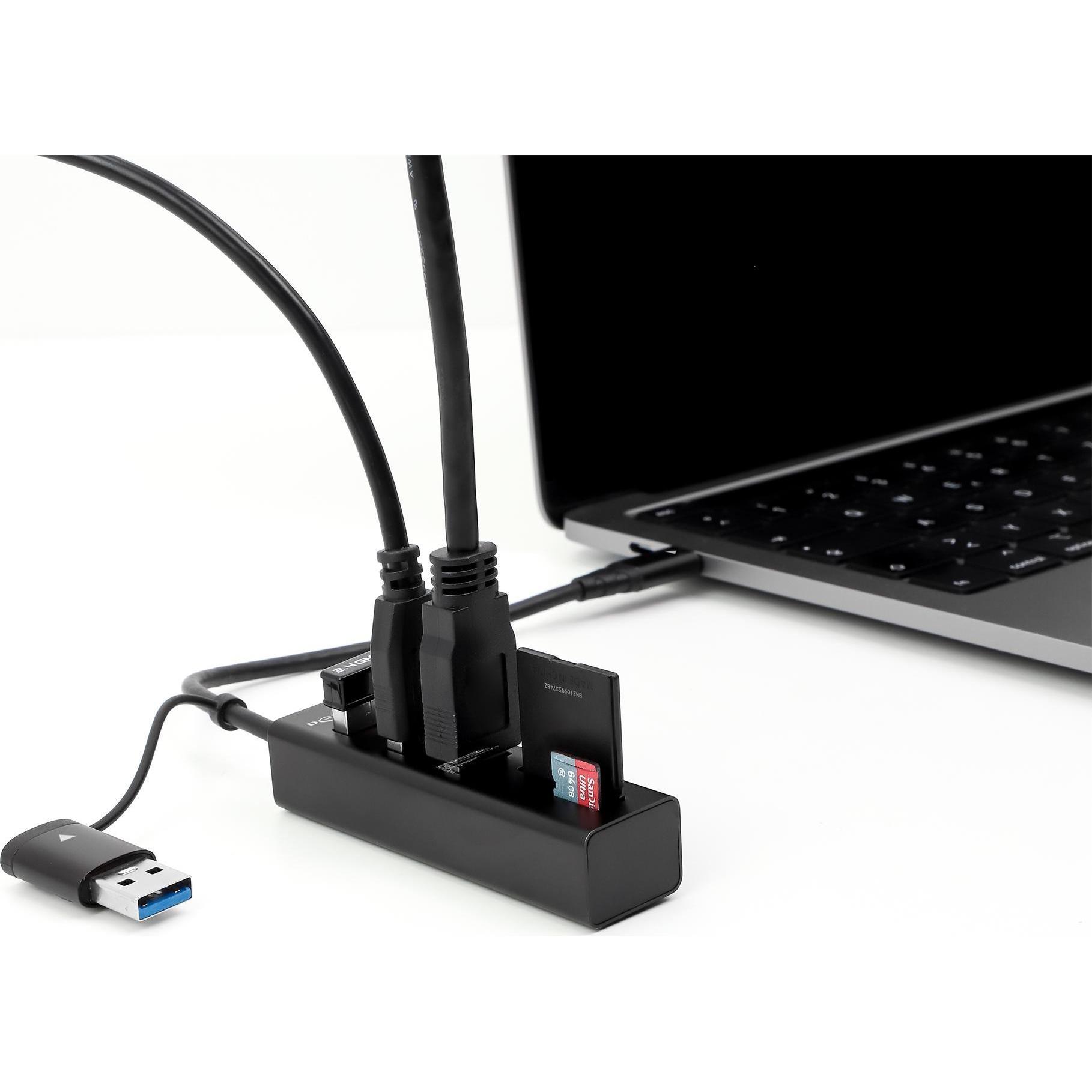 Thumbnail - Delock 63859 (USB-C, 3 Ports), Dockingstation + USB Hub, Schwarz