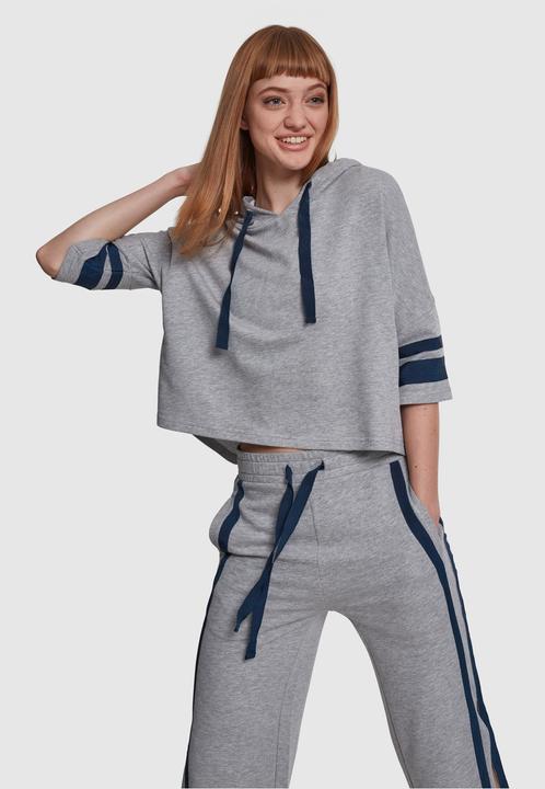 Immagine prodotto Urban Classics Felpa con cappuccio a manica corta nastrata da donna (XS)