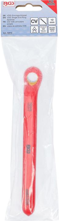 Actual product image BGS VDE Single End Ring Spanner deep offset end 12 mm (12 mm)