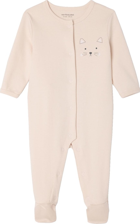 Image du produit Vertbaudet Bio-Kollektion: Baby Strampler mit Katze (62)