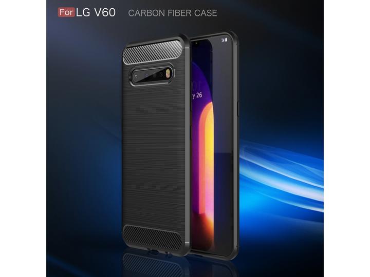 Produktbild Screenguard LG V60 ThinQ 5G Hülle Carbon Brushed Soft TPU (LG V60 ThinQ 5G)