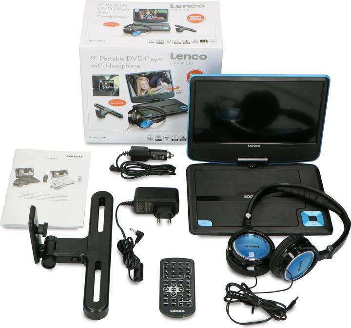 Actual product image Lenco Portable player DVP-910 (DVP910BLAU) (Portable DVD player)
