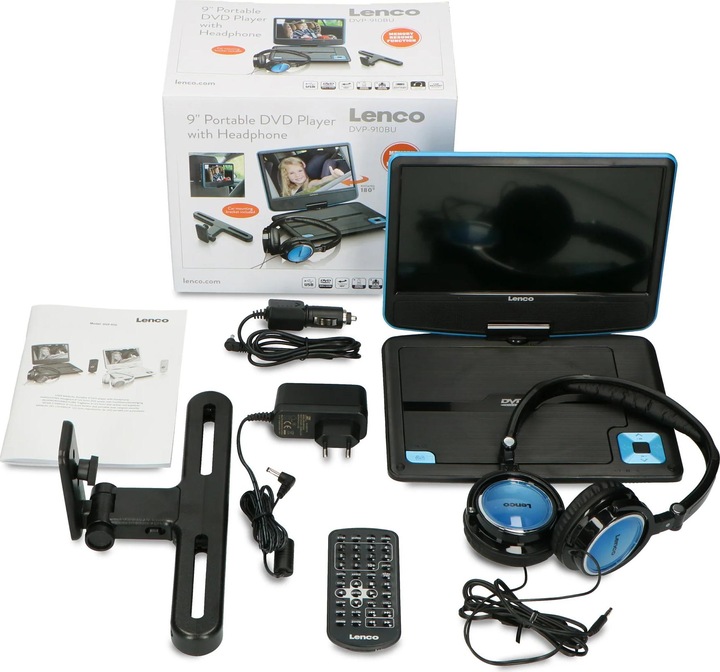 Actual product image Lenco Portable player DVP-910 (DVP910BLAU) (Portable DVD player)