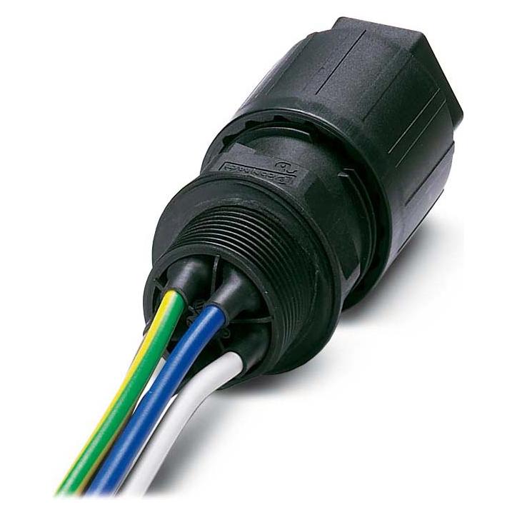 Phoenix Contact Wanddurchführung QPD W 4PE2#1403727, Elektronikkabel + Stecker, Schwarz