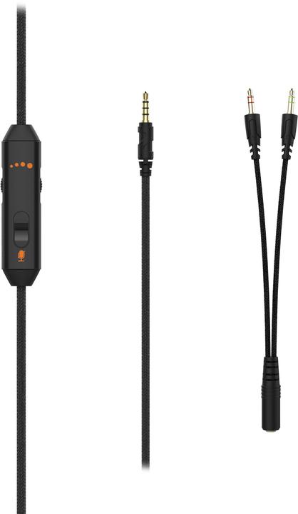 Actual product image Deltaco Headset Gaming Proteinleder,3,5-mm-Anschluss schwarz (Cable)