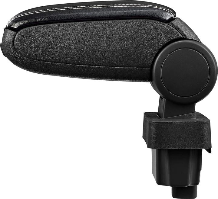Actual product image Pro-Tec Centre armrest BMW E36 with storage compartment imitation leather black white stitching