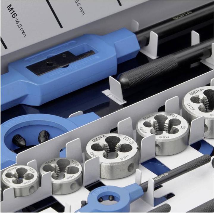 Produktbild GSR HSS DIN Gewindeschneidsortiment M3-M24 mit Haltewerkzeugen