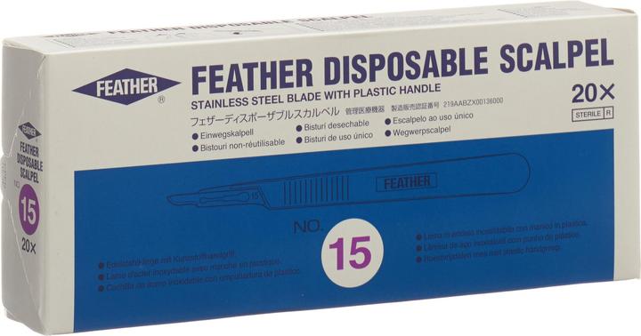 Immagine prodotto Feather Bisturi 1x numero 15, 20 pezzi