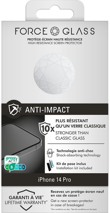Actual product image Bigben Connected Glass screen protector (1 Piece, Apple iPhone 14 Pro)